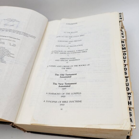 The Ryrie Study Bible New American Standard Moody Press HC Vintage 1978 Tabs - Picture 14 of 16